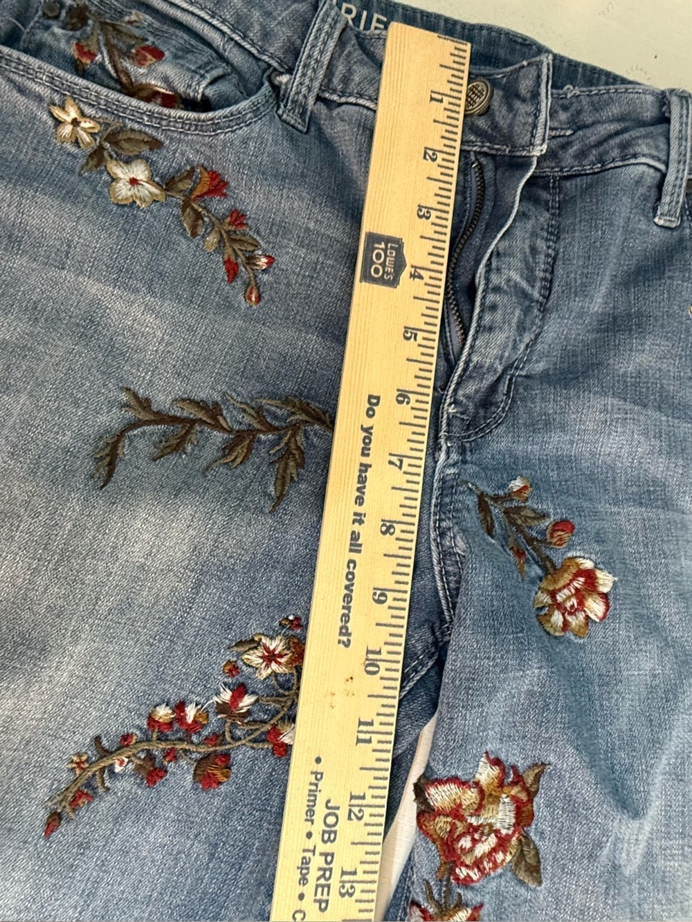 Laurie Felt Los Angeles Classic Slim Leg Embroidered Jeans – Size 8 - Picture 9 of 13